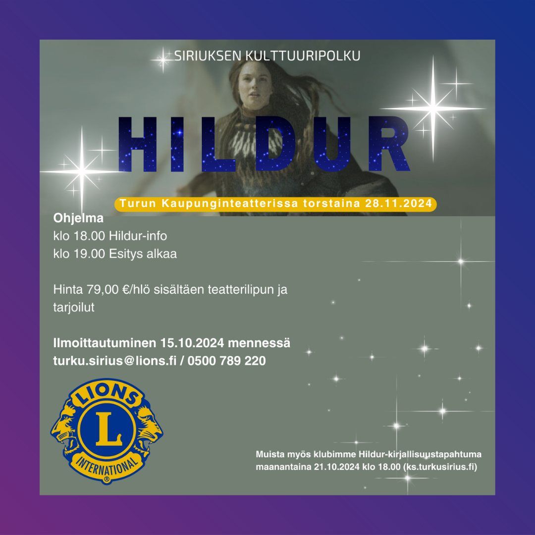 Hildur-teatteriesitys Turussa 28.11.2024