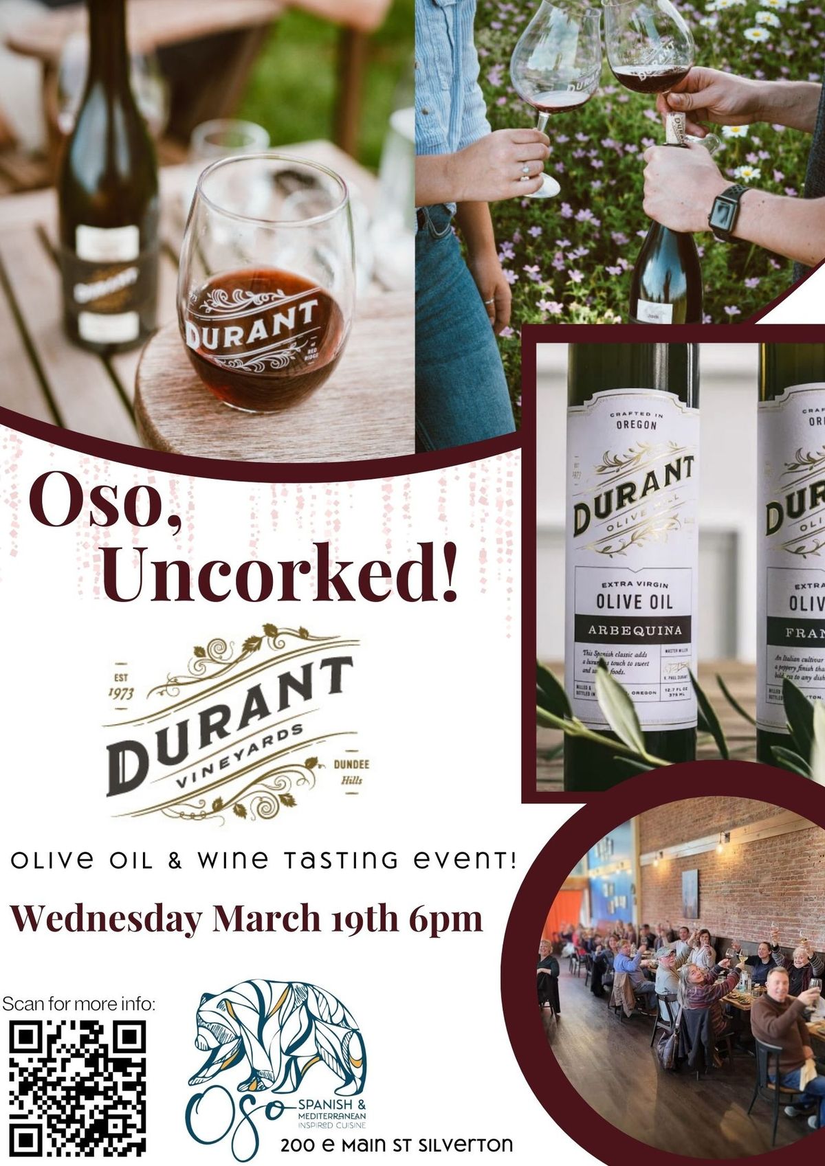 Oso, Uncorked! Welcome Durant Vineyards! (& Olive Oil)