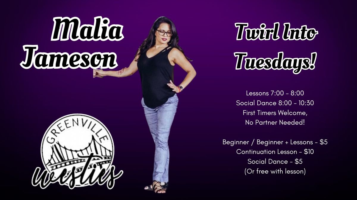 Malia Jameson: September Lesson & Social