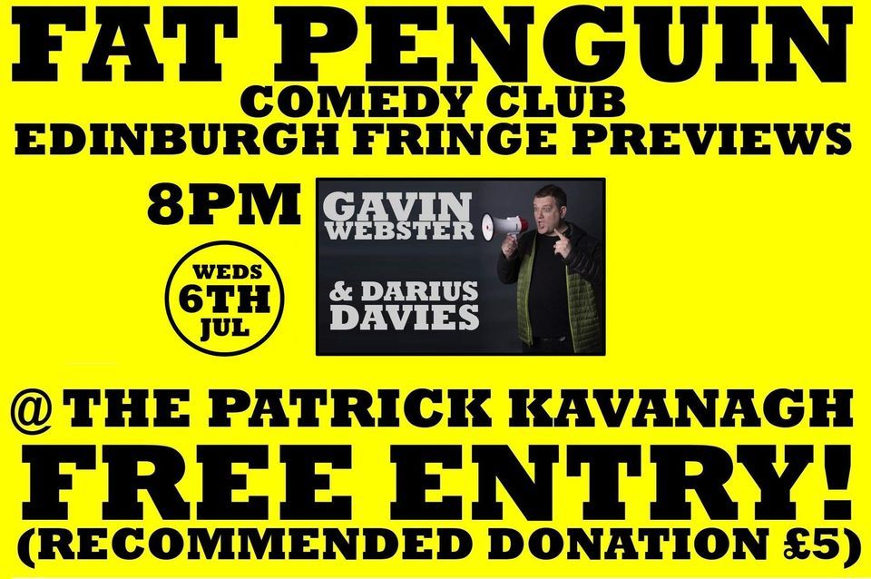 GAVIN WEBSTER \/ DARIUS DAVIES Edinburgh Fringe Previews