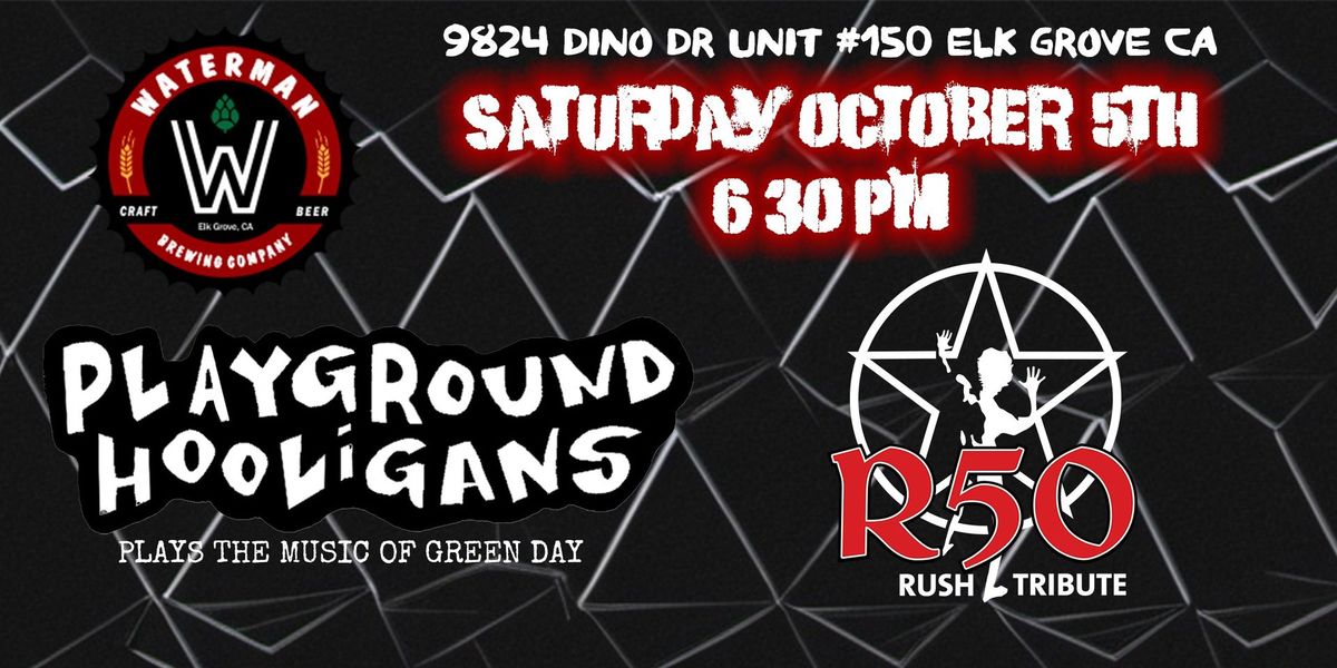 R50 Rush Tribute and Playground Hooligans play Waterman Brewing