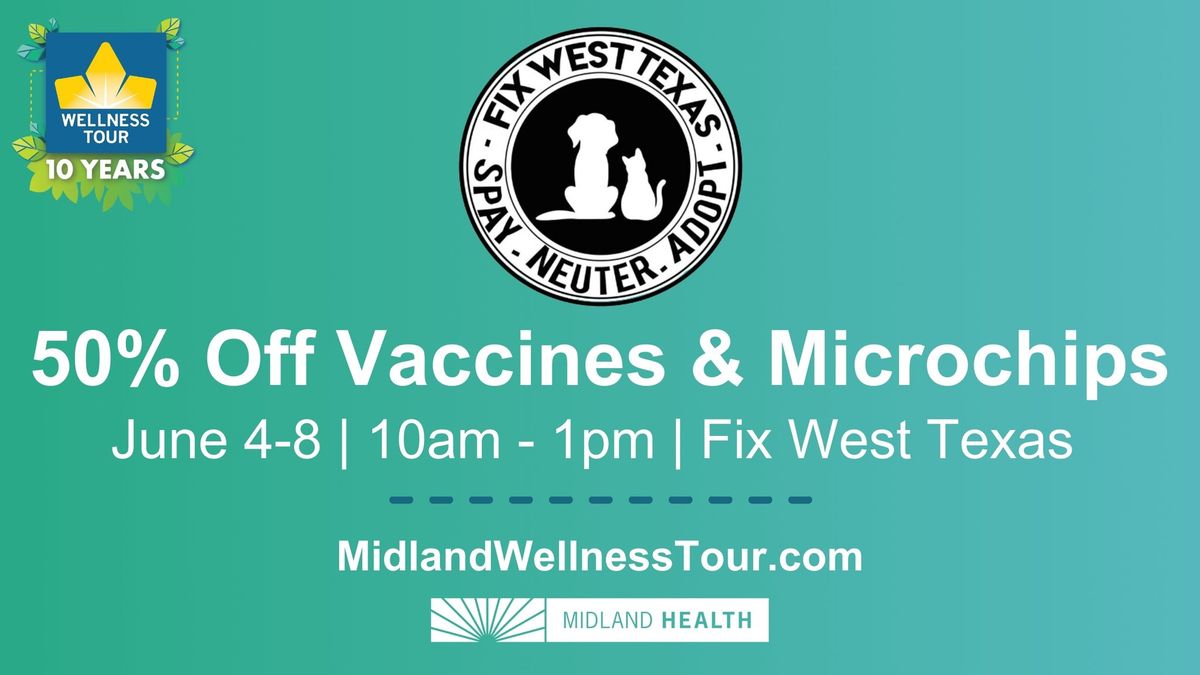 50% Off Vaccinations & Microchips | Wellness Tour