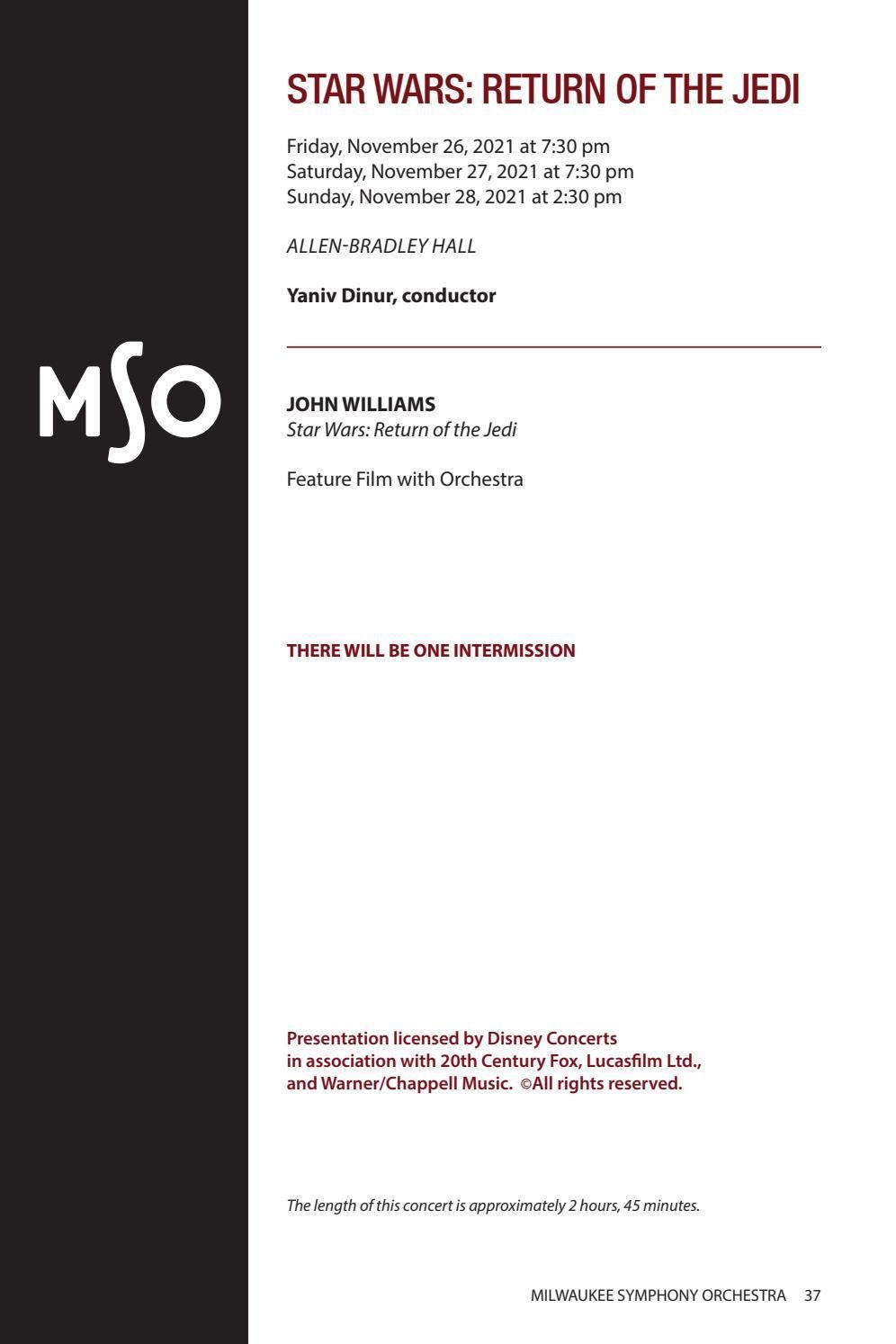 Milwaukee Symphony Orchestra - Movie Music of John Williams (Concert)