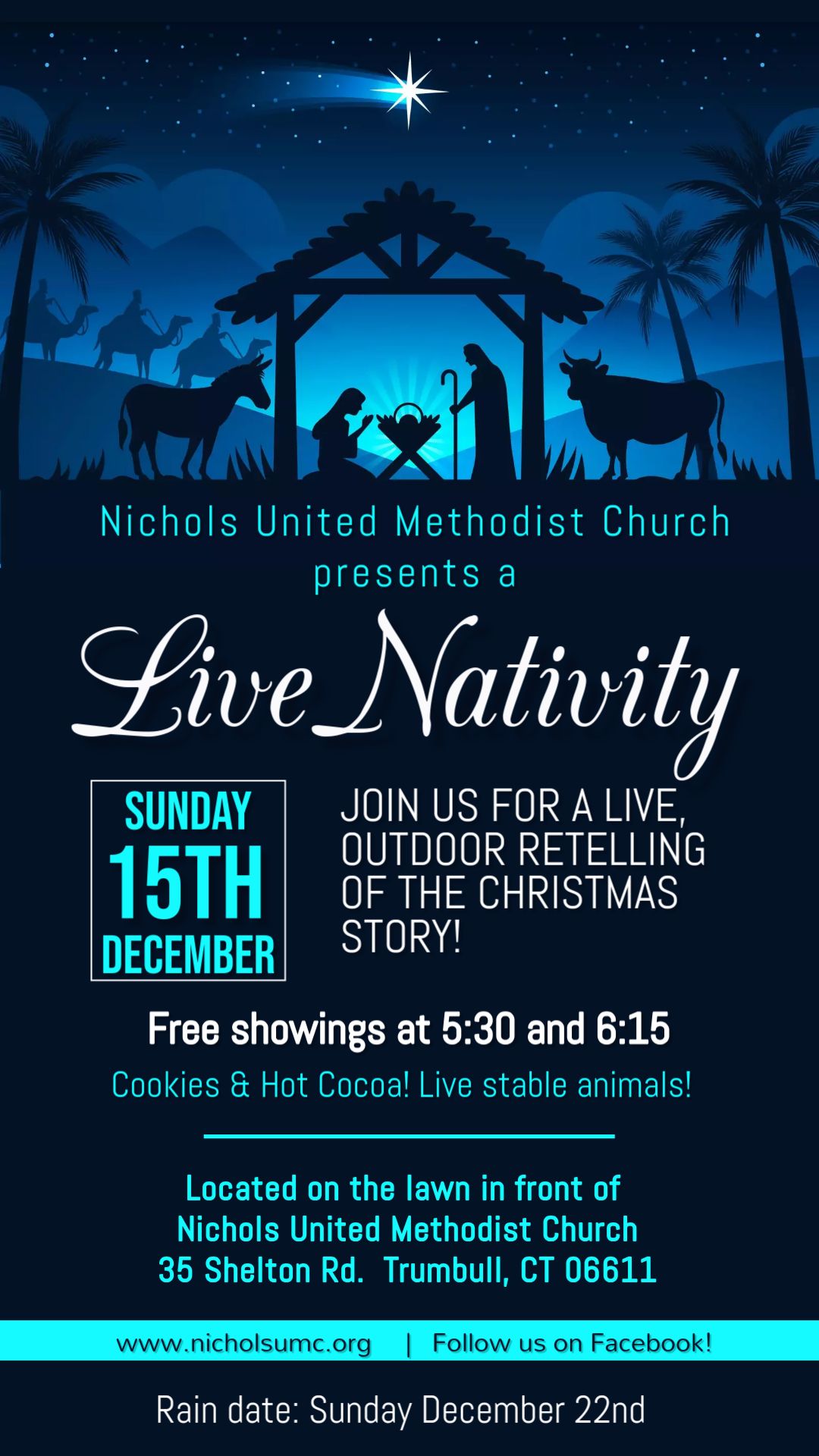 2nd Annual Live Nativity at Nichols UMC