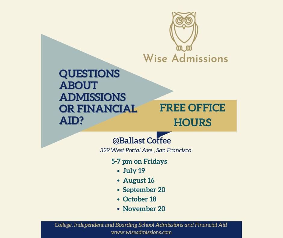 Free Office Hours - Admissions and Financial Aid