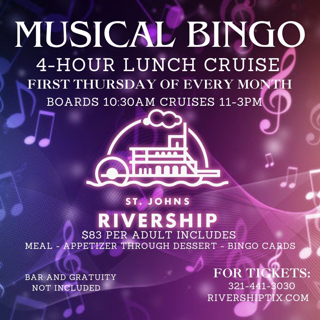 Musical Bingo Lunch Cruise Aboard the Barbara Lee