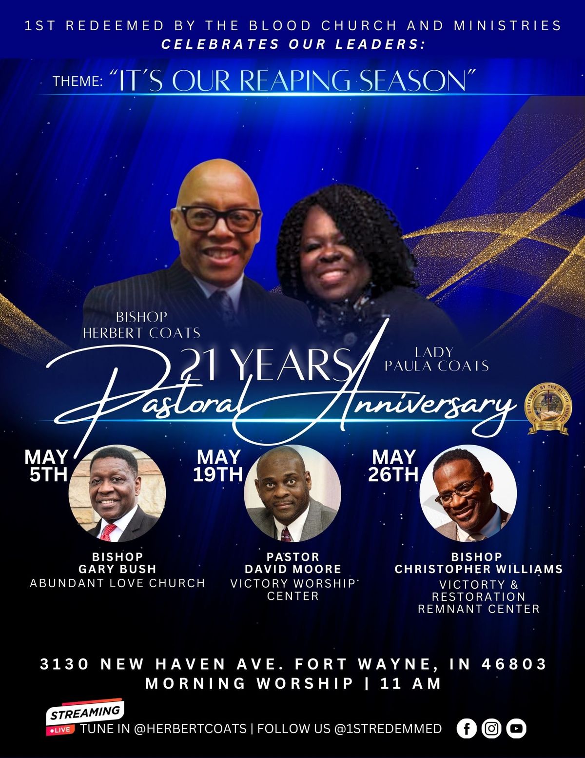 Celebrating 21 Years of Pastoring Anniversary