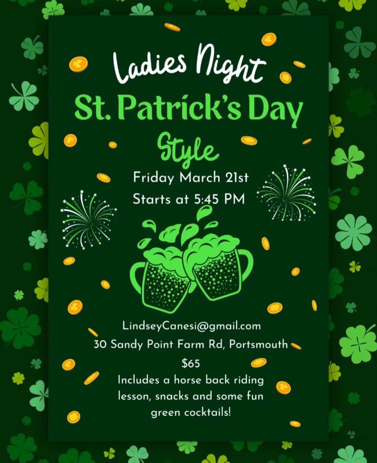 St. Patrick\u2019s Day Ladies Night \ud83c\udf40