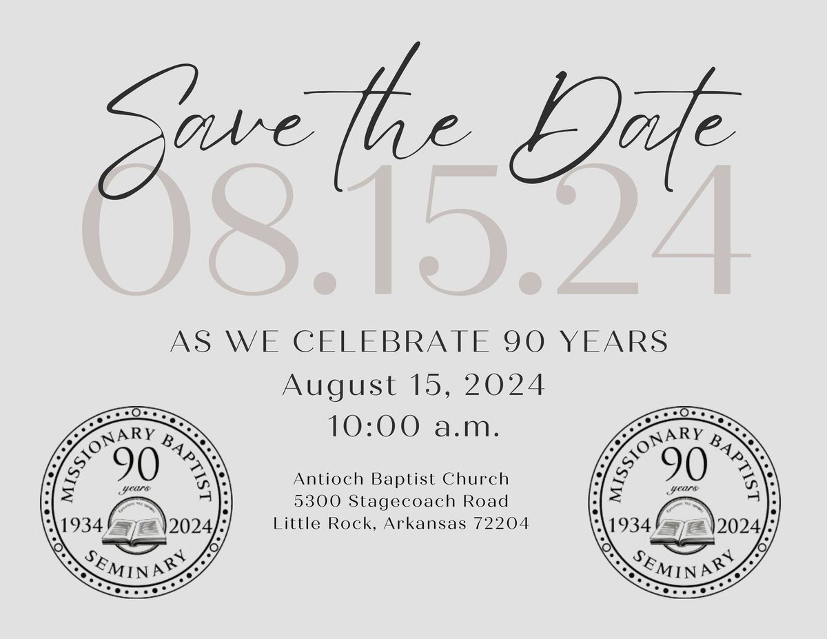 90th year anniversary of the Missionary Baptist Seminary