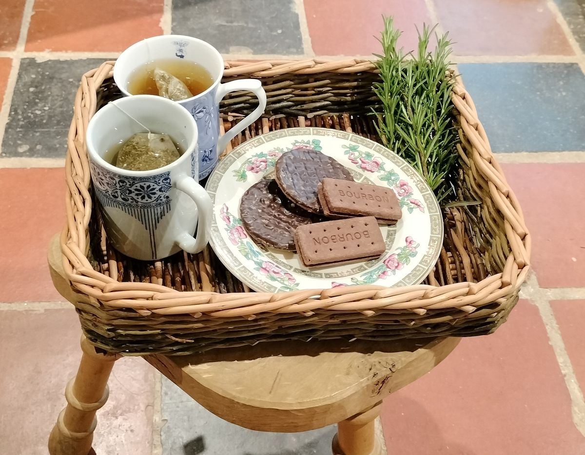 Square Work Tea & Biscuit Tray Willow Weaving