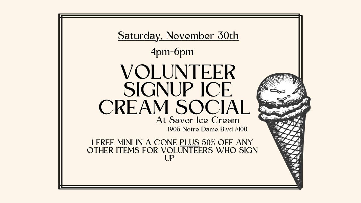 Volunteer Signup Ice Cream Social 