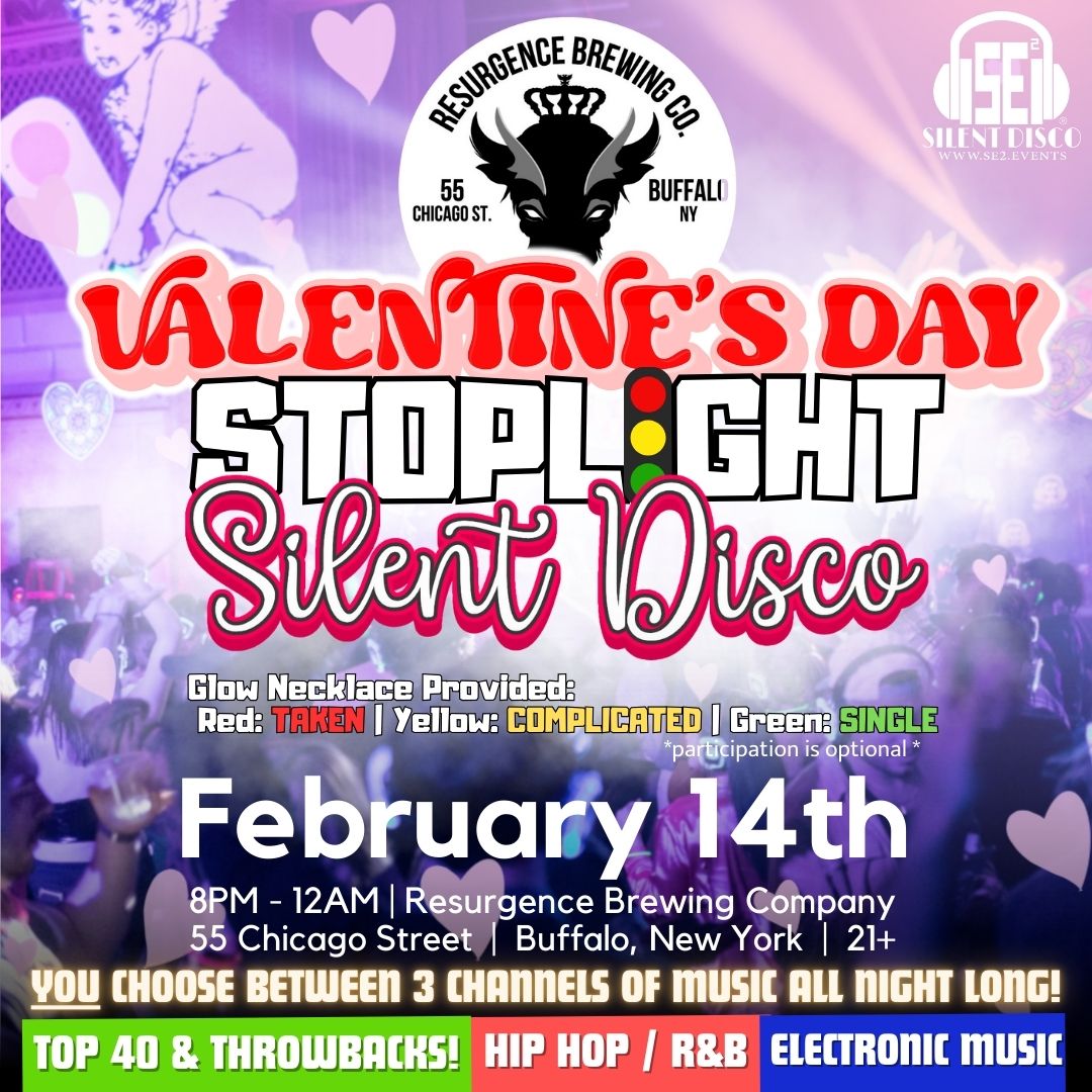 Valentine's Day STOPLIGHT Silent Disco at Resurgence Brewing! - 2\/14\/25