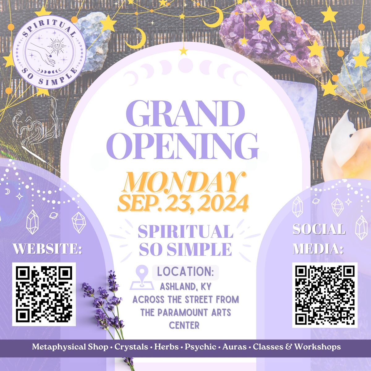 \u2728Spiritual So Simple\ud83c\udf1e\ud83d\udd2eGrand Opening\u2728