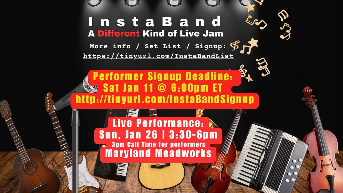 InstaBand: A Different Kind of Live Jam (Maryland Meadworks, Hyattsville MD)