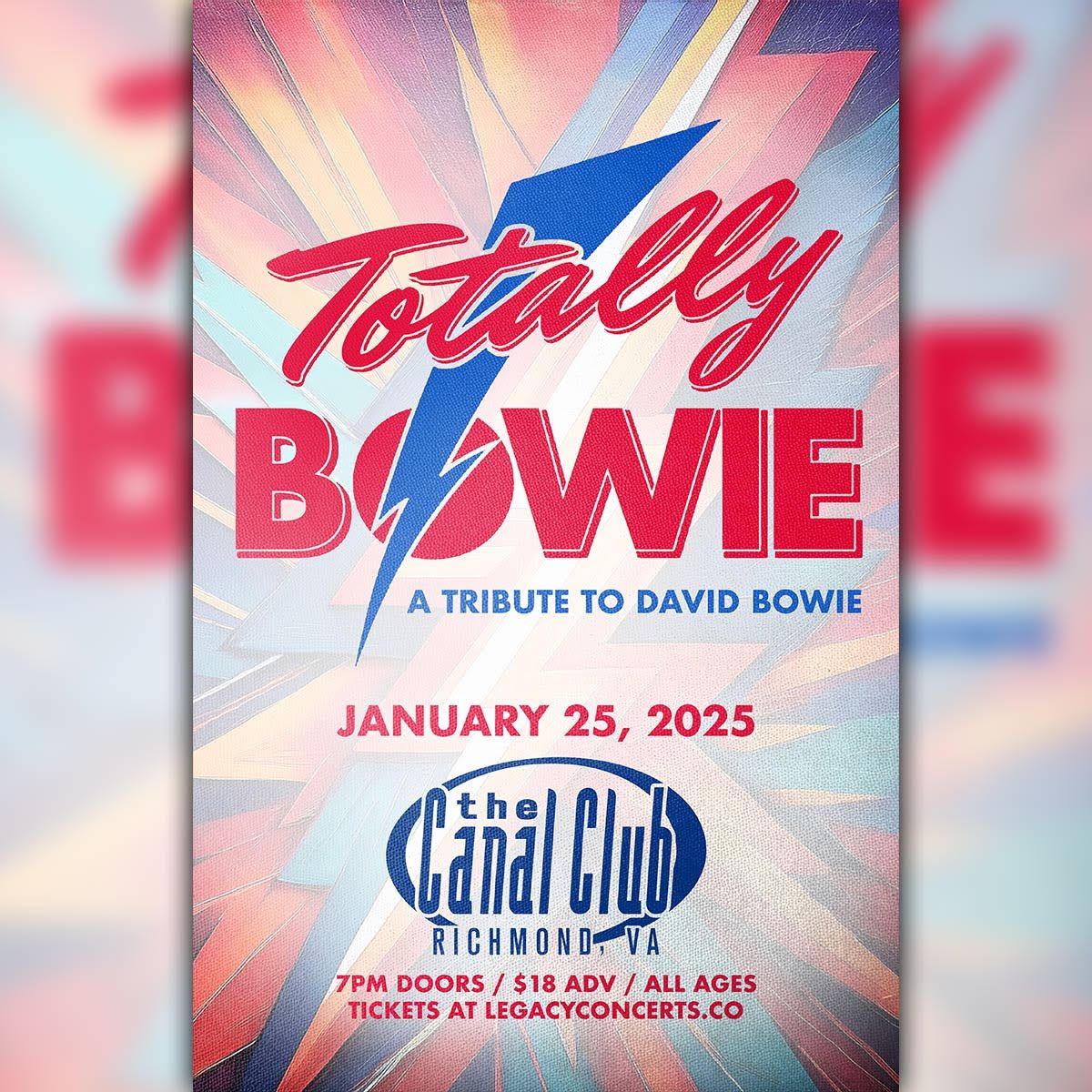 Totally Bowie: a tribute to David Bowie At Canal Cub