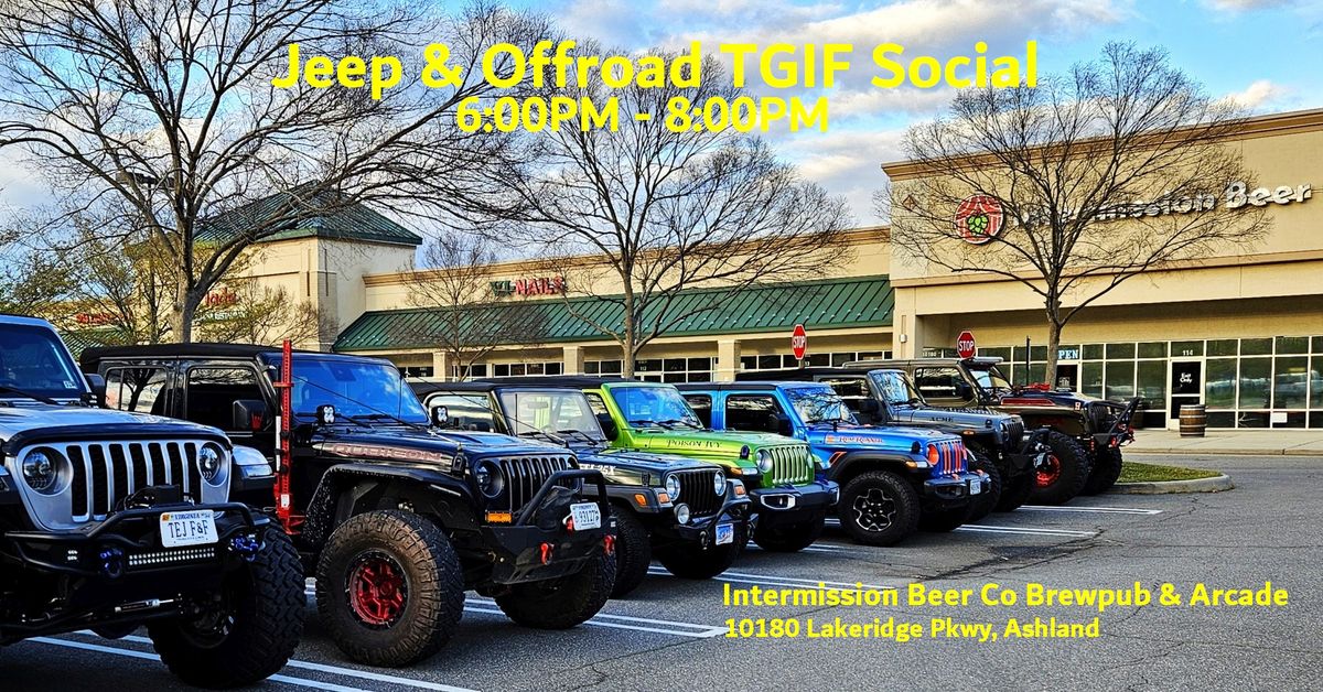 Jeep & Offroad Social at Intermission Beer Co. Brewpub & Arcade 