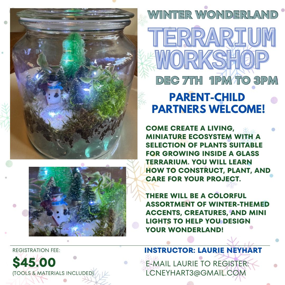 Winter Wonderland Terrarium Workshop at Calgo Gardens!