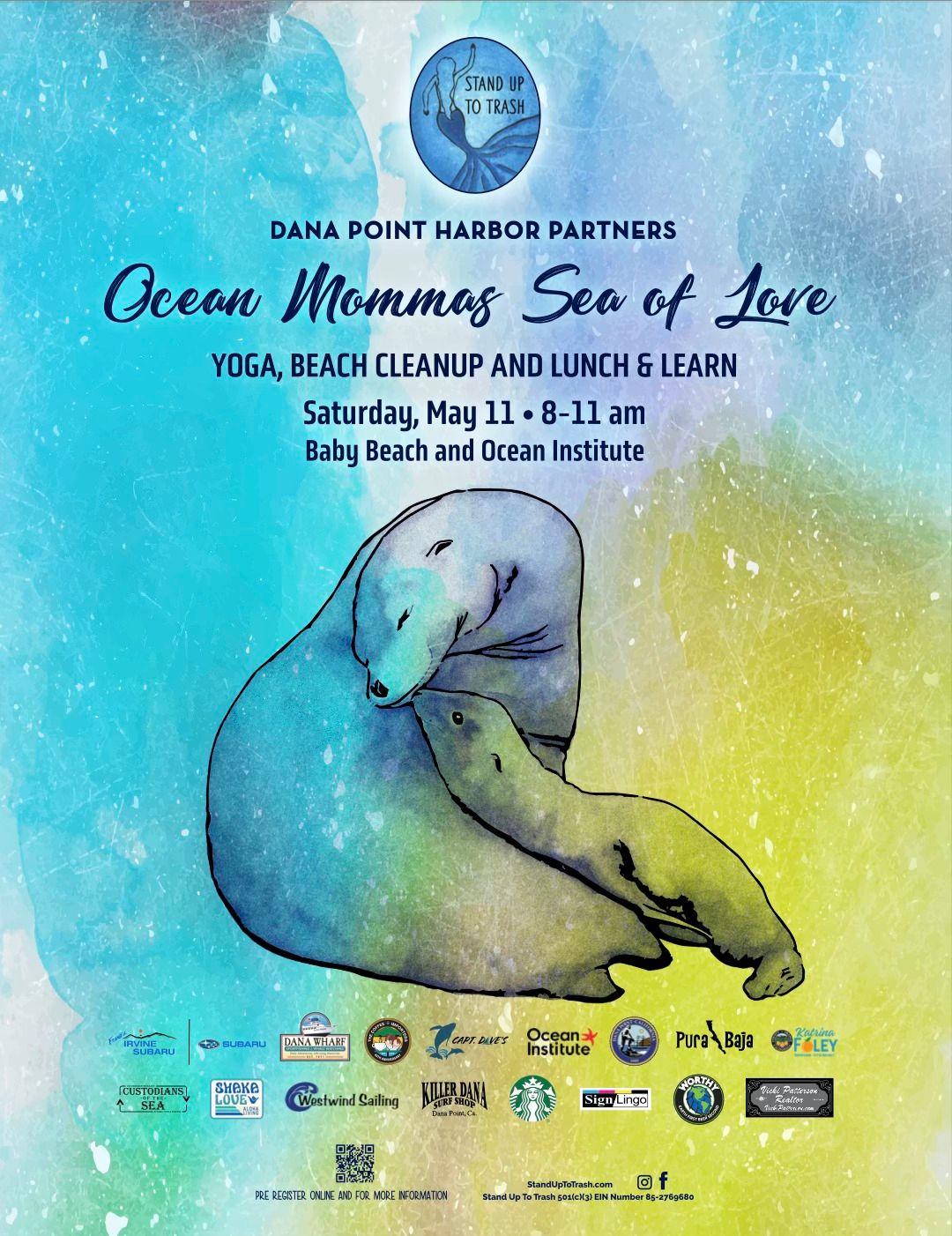 Ocean Mamas Sea of Love Yoga, Beach Cleanup and Lunch & Learn