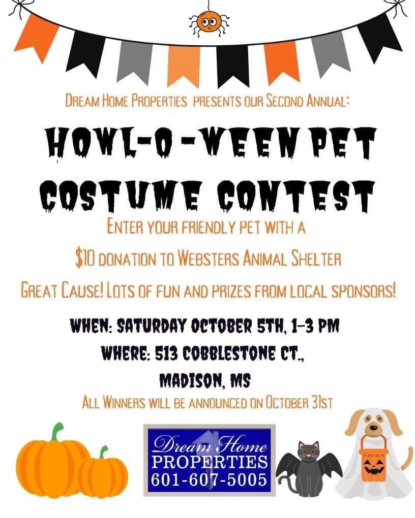 2nd Annual Pet Costume Contest for Webster\u2019s Animal Shelter