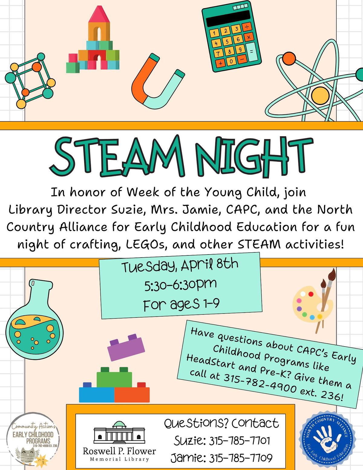 Ages 1-9 STEAM Night