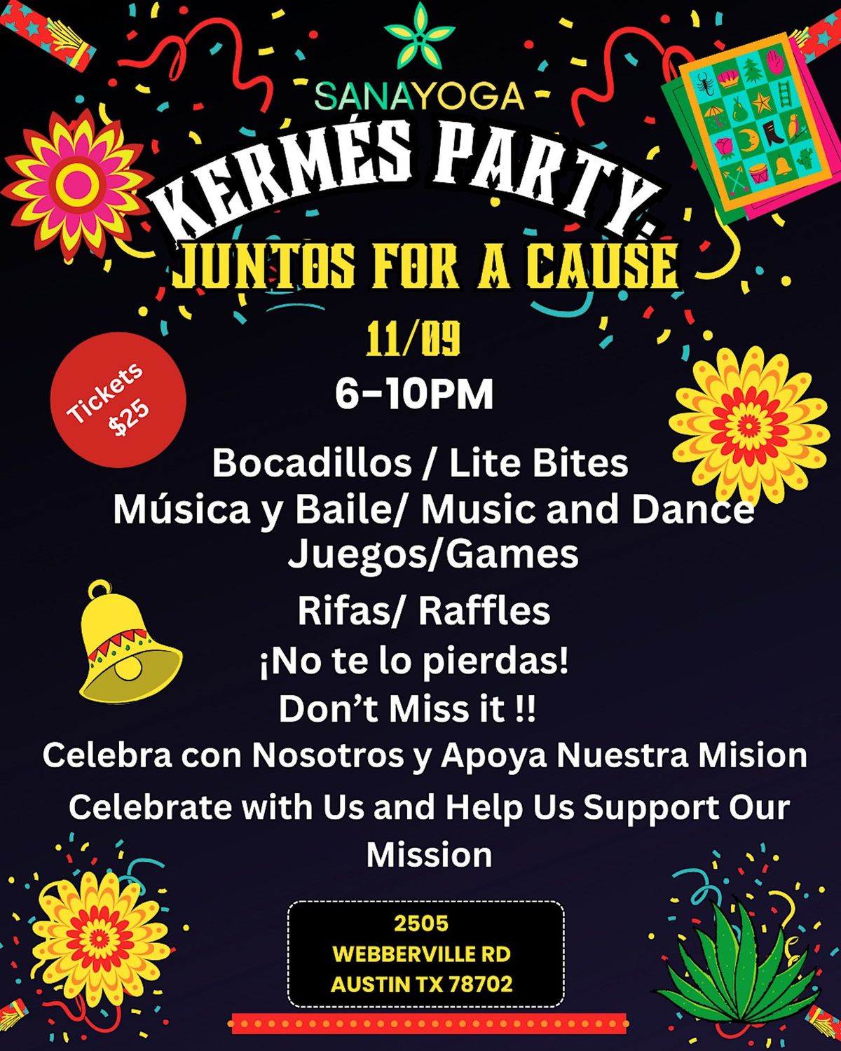 Kerm\u00e9s Party: Juntos for a Cause