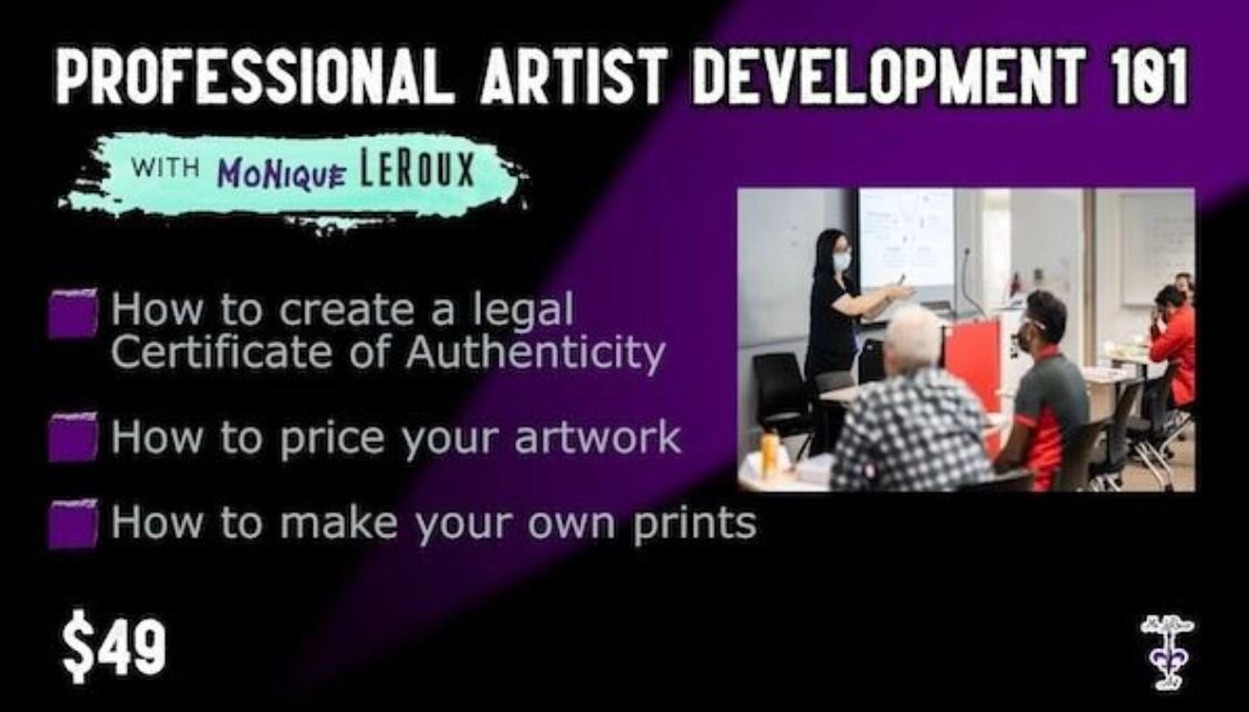 PAD 101 (Professional Artist Development 101) $49\/$39 MAC Members 