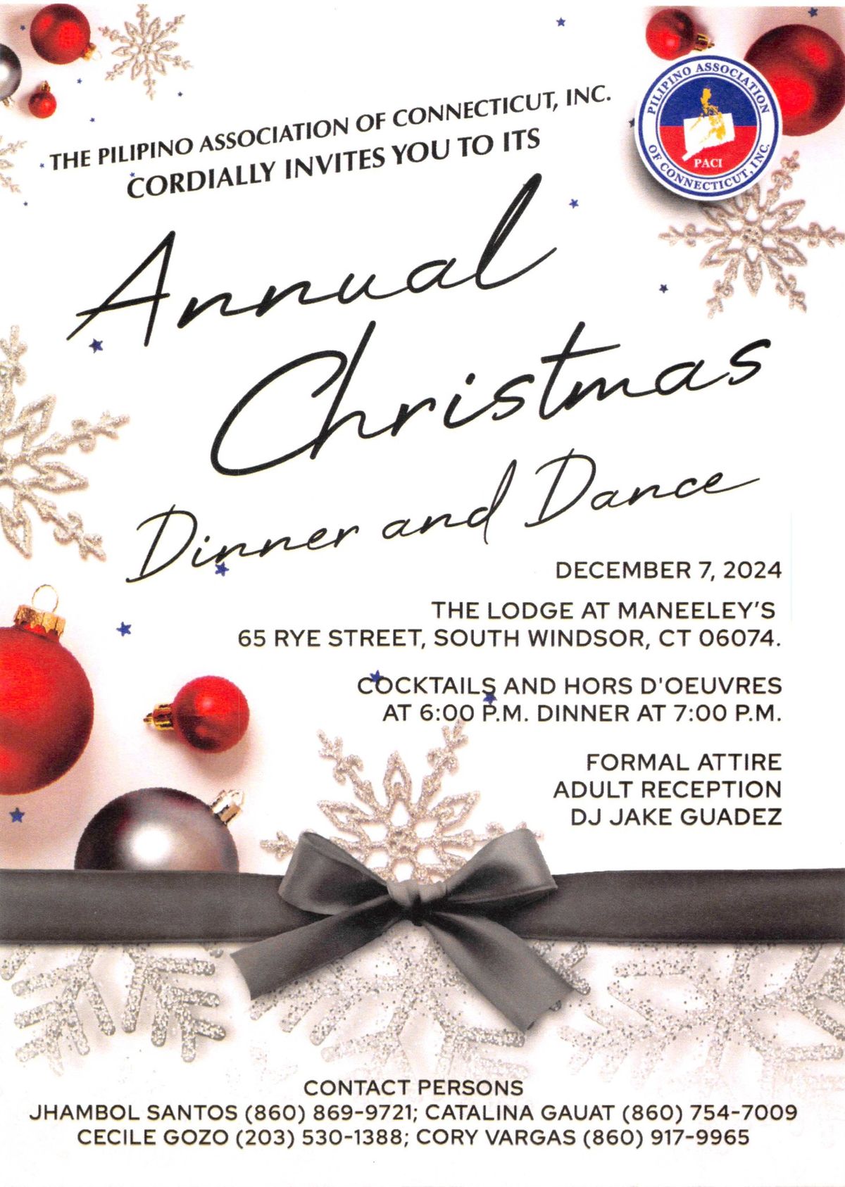 PACI Annual Christmas Dinner and Dance 