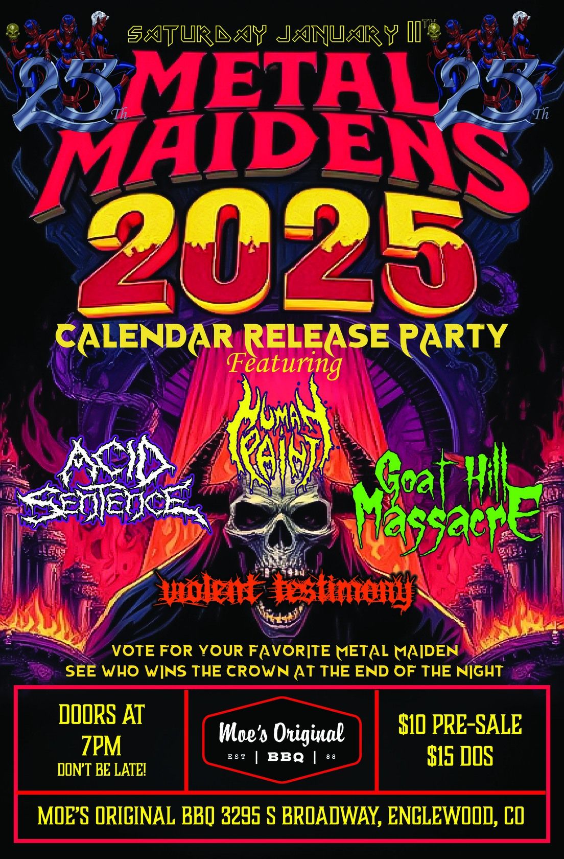 Metal Maidens 2025: Acid Sentence + Human Paint + Goat Hill Massacre + Violent Testimony