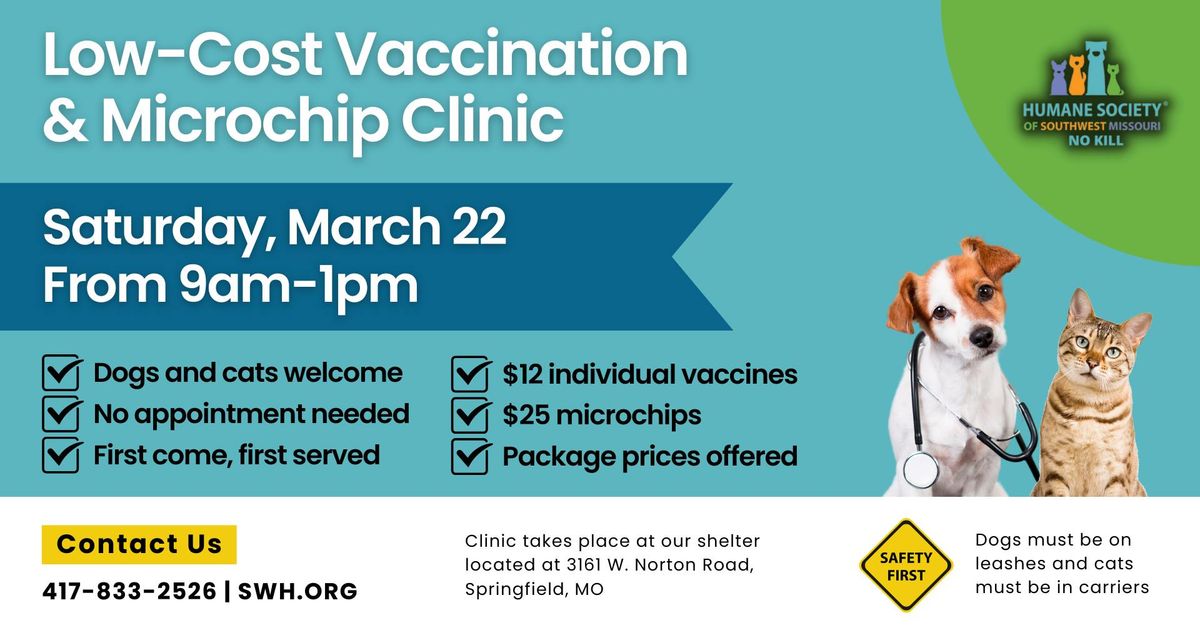 Low-Cost Vaccination & Microchip Clinic