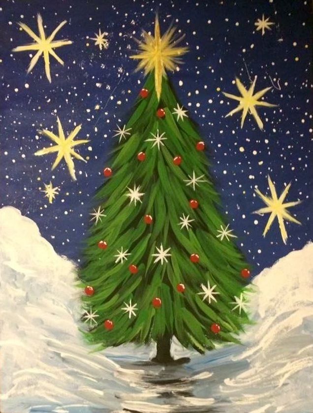 Creative Canvas Socials for Homeschoolers - Christmas Social - Christmas Tree Canvas & Cookies