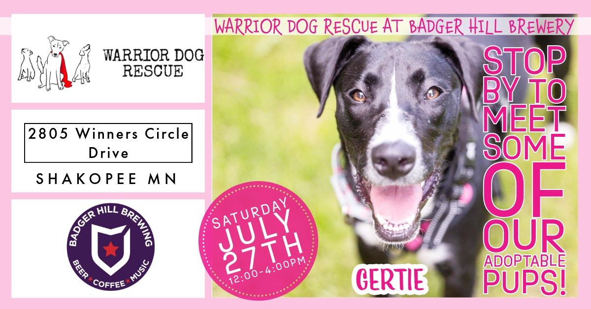 Warrior Dog Rescue at Badger Hill Brewing 