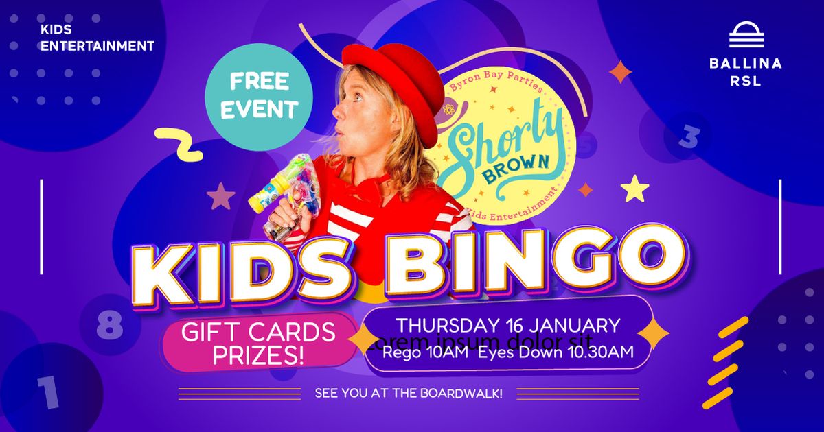 KIDS BINGO WITH SHORTY BROWN