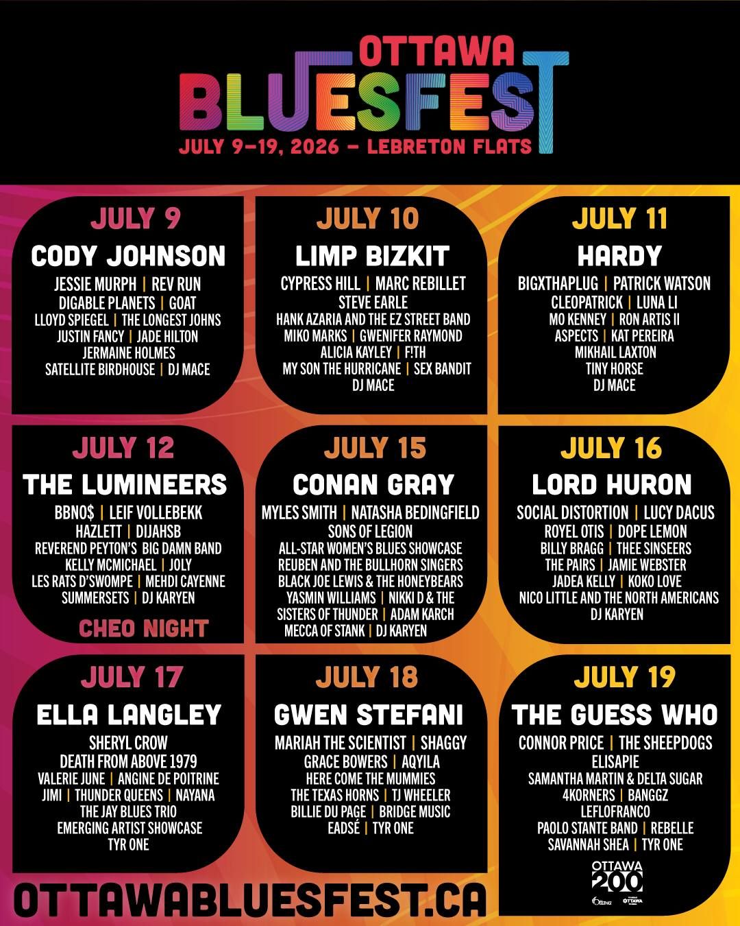 Ottawa Bluesfest: The Lumineers  Bbno$  Leif Vollebekk & Hazlett - Day 4