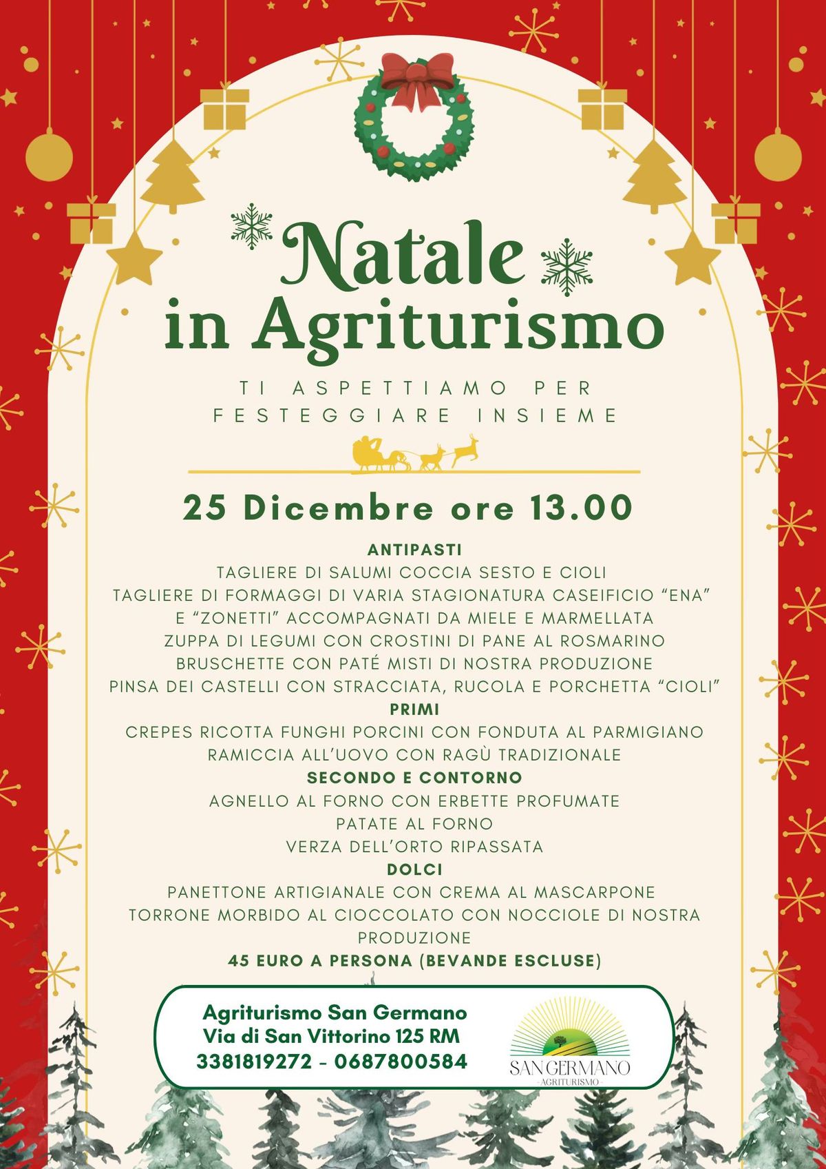 \ud83c\udf1f\ud83c\udf84PRANZO DI NATALE\ud83c\udf84\ud83c\udf1f IN AGRITURISMO \ud83d\ude9c