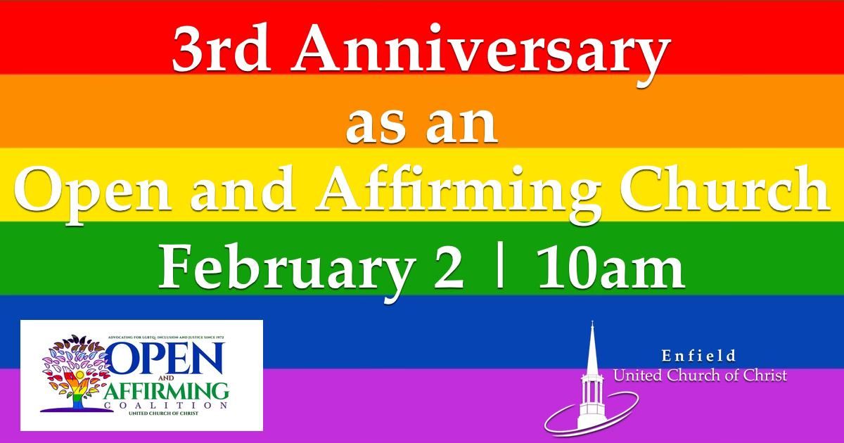 3rd Anniversary as an Open and Affirming Church