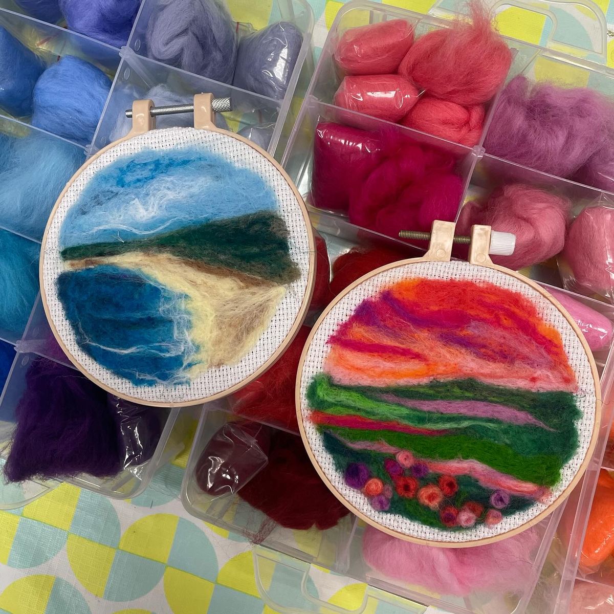 Painting with Wool - Needle Felting Landscapes - Workshop