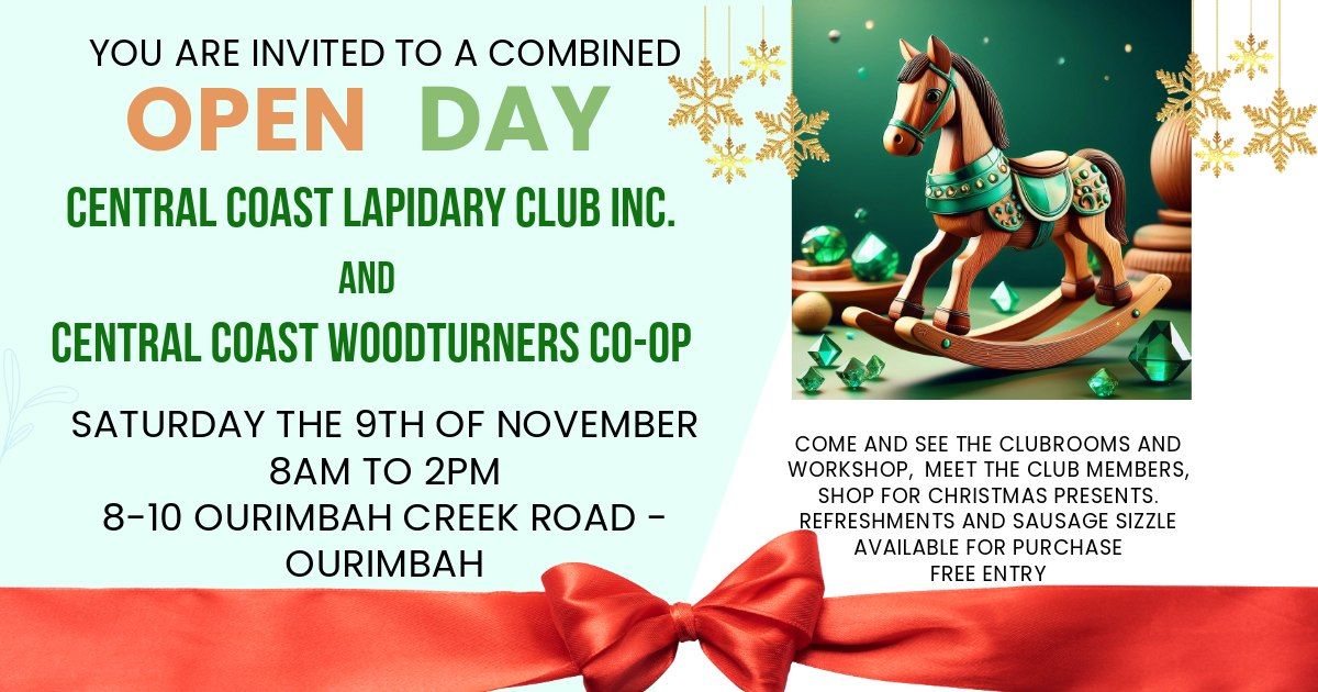 Combined open day for Central Coast Lapidary Club Inc. and Central Coast Woodturners Co-op