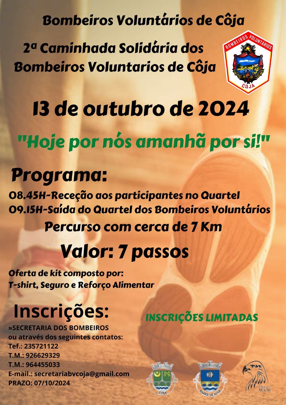 2\u00aa Caminhada Solid\u00e1ria dos Bombeiros Volunt\u00e1rios de C\u00f4ja