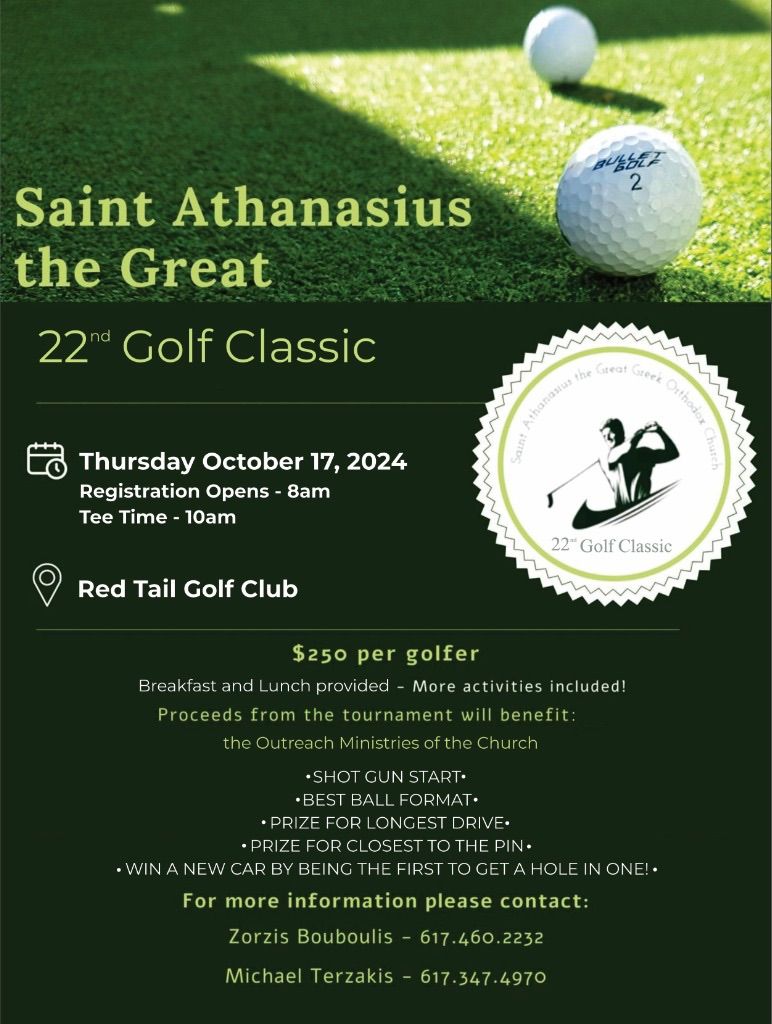 Saint Athanasius the Great 22nd Golf Classic