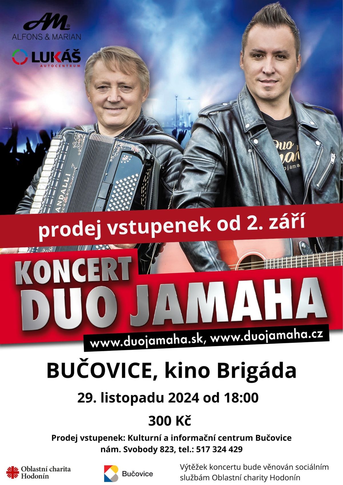 Charitativn\u00ed koncert DUO JAMAHA v Bu\u010divic\u00edch