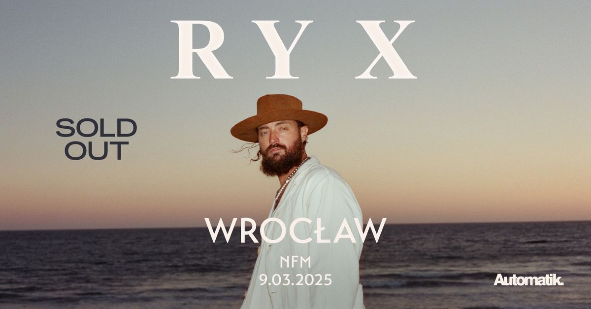 RY X, 09.03.2025, Wroc\u0142aw, Narodowe Forum Muzyki