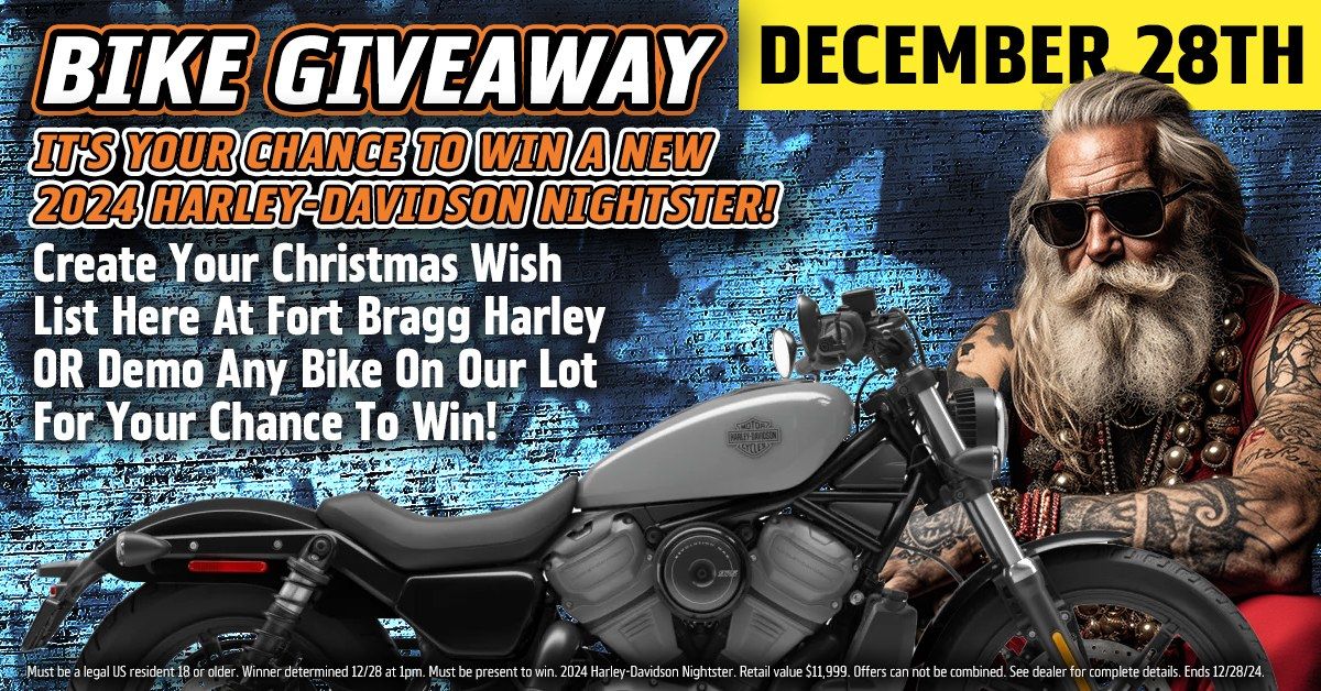 BIKE GIVEAWAY AT FORT BRAGG HARLEY-DAVIDSON!