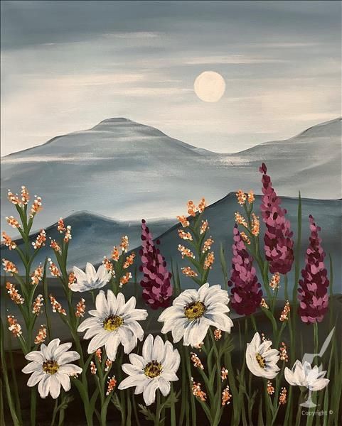 Mountain Flowers Paint Class