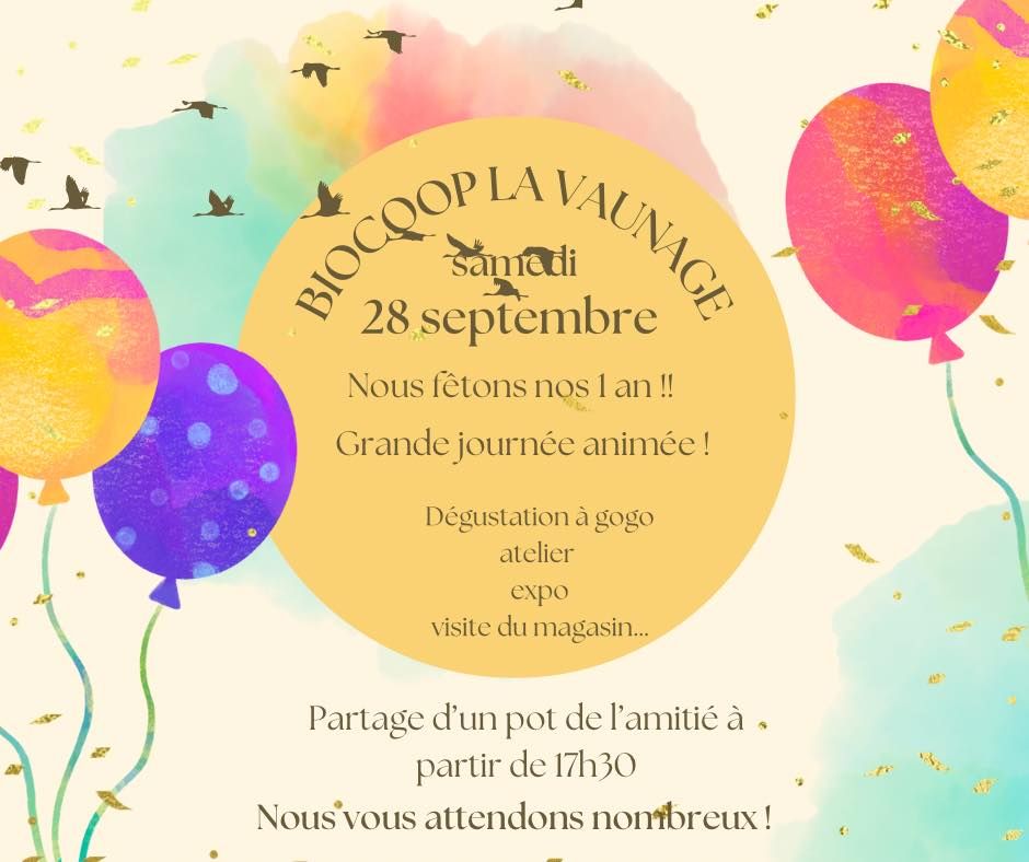 Anniversaire de votre magasin Biocoop la Vaunage