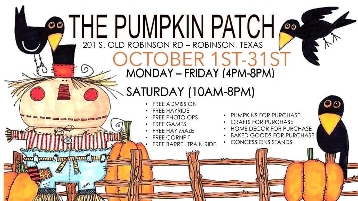 Pumpkin Patch October 1-31, 2024