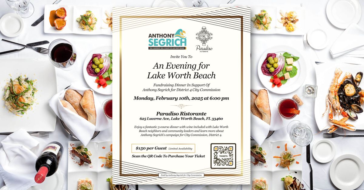 An Evening for Lake Worth Beach - Paradiso Ristorante