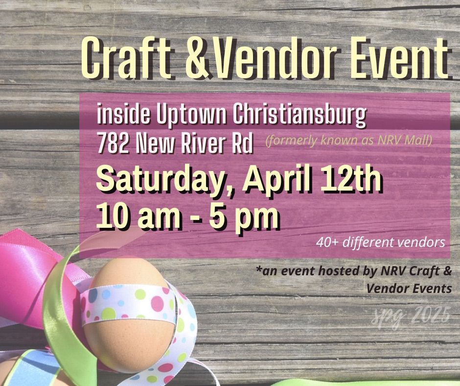 Craft & Vendor Event at Uptown C\u2019burg