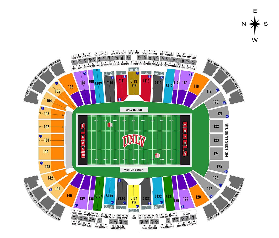 2025 UNLV Rebels Football Season Tickets (Includes Tickets To All Regular Season Home Games)