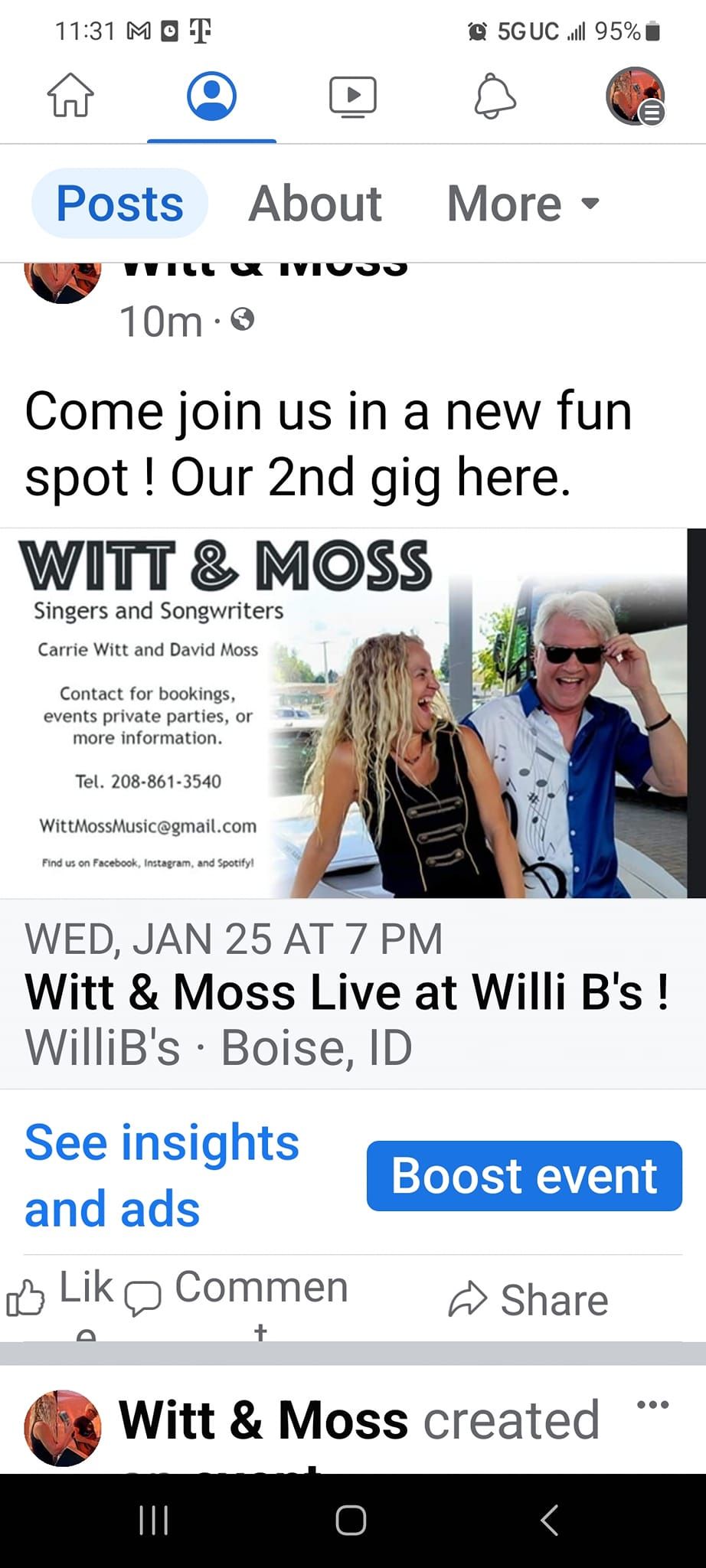 Witt & Moss at Bar365 Riverside Hotel Garden City Idaho