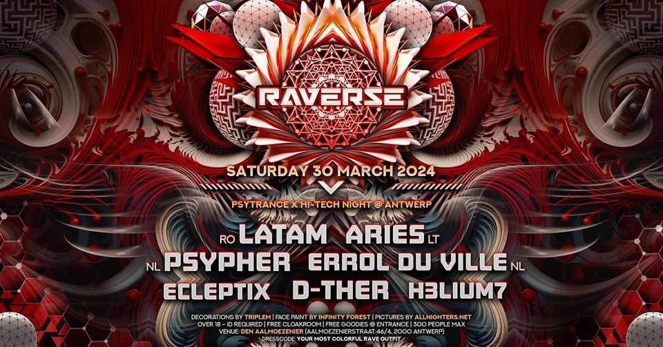 Raverse - Psytrance X Hitech night @ Antwerp (March 2024)